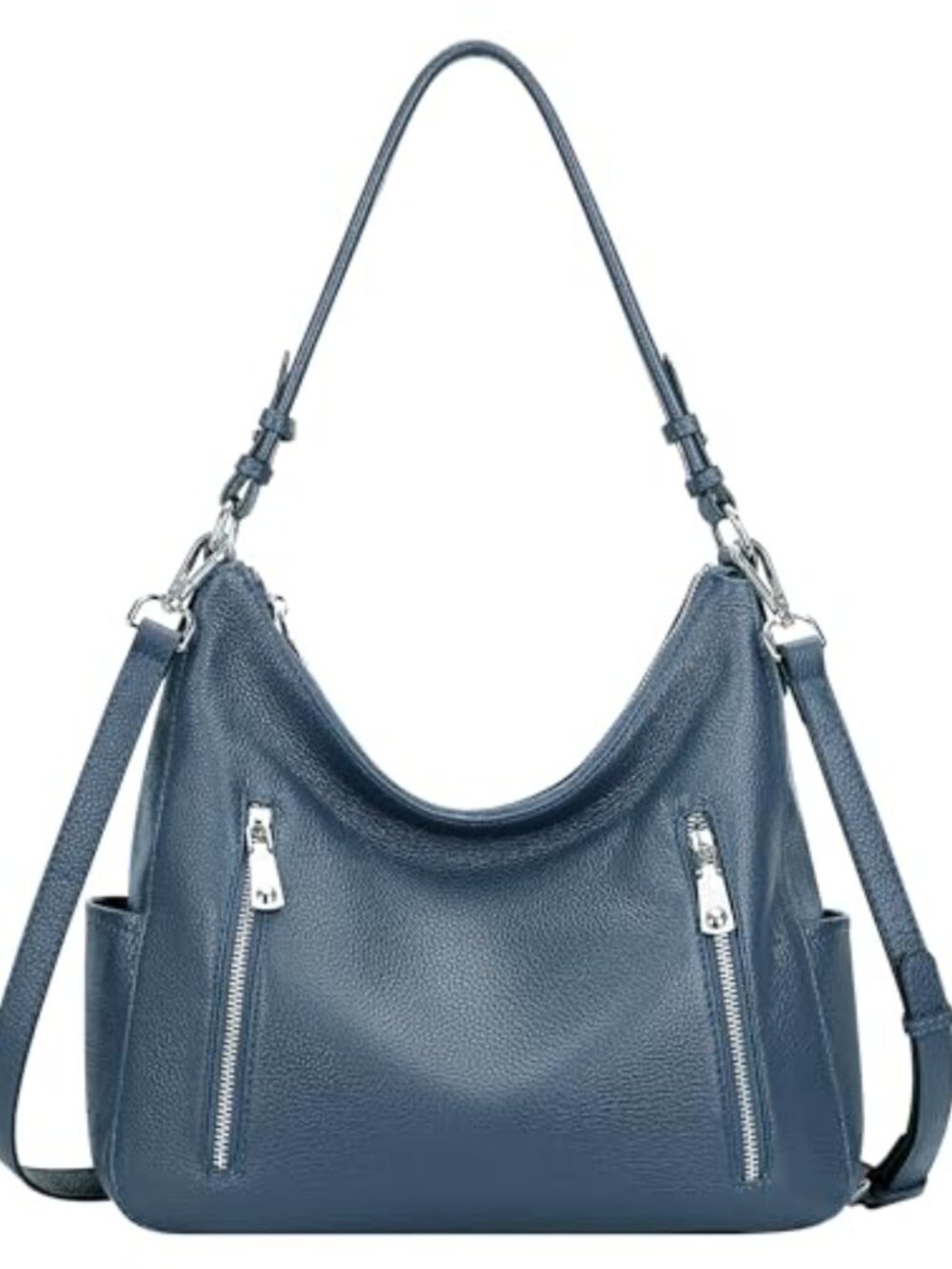 Genuine Leather Hobo Shoulder Bag Medium Crossbody Purse for Women